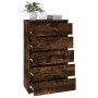 Cómoda de madera contrachapada roble ahumado 60x36x103 cm de vidaXL, Cajoneras - Ref: Foro24-823021, Precio: 102,52 €, Descue...