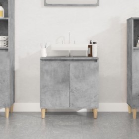 Concrete gray plywood sink cabinet 58x33x60cm by vidaXL, bathroom vanities - Ref: Foro24-821256, Price: 52,70 €, Discount: %