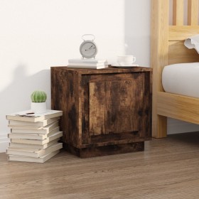 Smoked oak plywood nightstand 44x35x45 cm by vidaXL, Nightstands - Ref: Foro24-819846, Price: 34,80 €, Discount: %