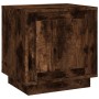 Mesita de noche madera contrachapada roble ahumado 44x35x45 cm de vidaXL, Mesitas de noche - Ref: Foro24-819846, Precio: 34,9...