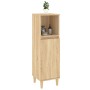 Armario de baño madera contrachapada roble Sonoma 30x30x100 cm de vidaXL, Muebles de baño - Ref: Foro24-819807, Precio: 63,13...