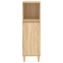 Armario de baño madera contrachapada roble Sonoma 30x30x100 cm de vidaXL, Muebles de baño - Ref: Foro24-819807, Precio: 63,13...