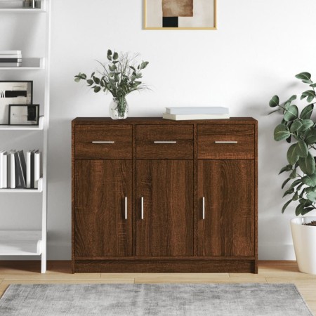 Brown oak-colored engineered wood sideboard 91x28x75 cm by vidaXL, Sideboards - Ref: Foro24-823015, Price: 95,61 €, Discount: %