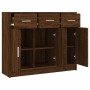 Brown oak-colored engineered wood sideboard 91x28x75 cm by vidaXL, Sideboards - Ref: Foro24-823015, Price: 95,61 €, Discount: %