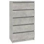 Cajonera de madera contrachapada gris hormigón 60x36x103 cm de vidaXL, Cajoneras - Ref: Foro24-823020, Precio: 97,20 €, Descu...