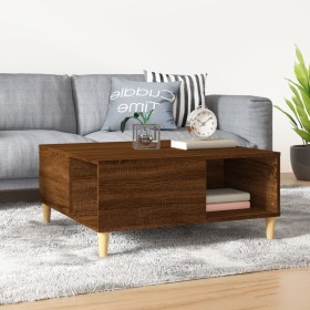 Brown oak plywood coffee table 80x80x36.5 cm by vidaXL, Coffee table - Ref: Foro24-821099, Price: 48,99 €, Discount: %