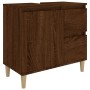 Armario de baño madera contrachapada marrón roble 65x33x60 cm de vidaXL, Muebles de baño - Ref: Foro24-819827, Precio: 71,29 ...