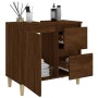 Armario de baño madera contrachapada marrón roble 65x33x60 cm de vidaXL, Muebles de baño - Ref: Foro24-819827, Precio: 71,29 ...