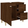 Armario de baño madera contrachapada marrón roble 65x33x60 cm de vidaXL, Muebles de baño - Ref: Foro24-819827, Precio: 71,29 ...