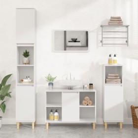 Plywood white gloss bathroom cabinet 80x33x60cm by vidaXL, bathroom vanities - Ref: Foro24-821286, Price: 72,99 €, Discount: %