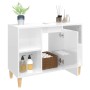 Sperrholz Waschbecken Schrank glänzend weiß 80x33x60cm von vidaXL, Badezimmerwaschtische - Ref: Foro24-821286, Preis: 73,00 €...