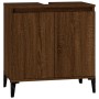 Plywood oak brown bathroom cabinet 58x33x60 cm by vidaXL, bathroom vanities - Ref: Foro24-821267, Price: 62,50 €, Discount: %