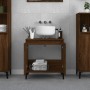 Plywood oak brown bathroom cabinet 58x33x60 cm by vidaXL, bathroom vanities - Ref: Foro24-821267, Price: 62,50 €, Discount: %