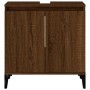 Plywood oak brown bathroom cabinet 58x33x60 cm by vidaXL, bathroom vanities - Ref: Foro24-821267, Price: 62,50 €, Discount: %