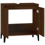 Plywood oak brown bathroom cabinet 58x33x60 cm by vidaXL, bathroom vanities - Ref: Foro24-821267, Price: 62,50 €, Discount: %