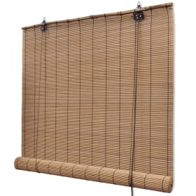 Brown bamboo roller blinds 80x160 cm by vidaXL, Blinds and blinds - Ref: Foro24-241326, Price: 21,99 €, Discount: %