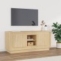 TV stand made of Sonoma oak plywood 102x35x45 cm by vidaXL, TV Furniture - Ref: Foro24-819863, Price: 59,42 €, Discount: %