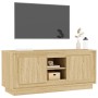 TV stand made of Sonoma oak plywood 102x35x45 cm by vidaXL, TV Furniture - Ref: Foro24-819863, Price: 59,42 €, Discount: %