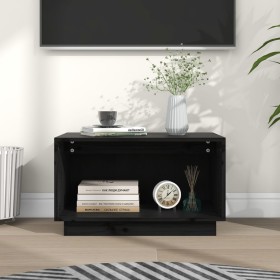 Solid black pine wood TV stand 60x35x35 cm by vidaXL, TV Furniture - Ref: Foro24-813828, Price: 34,68 €, Discount: %