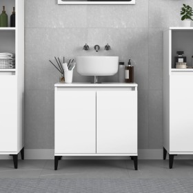 White plywood sink cabinet 58x33x60 cm by vidaXL, bathroom vanities - Ref: Foro24-821260, Price: 57,87 €, Discount: %