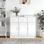 Glossy white engineered wood sideboard 91x28x75 cm by vidaXL, Sideboards - Ref: Foro24-823010, Price: 136,55 €, Discount: %