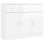 Glossy white engineered wood sideboard 91x28x75 cm by vidaXL, Sideboards - Ref: Foro24-823010, Price: 136,55 €, Discount: %