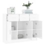 Glossy white engineered wood sideboard 91x28x75 cm by vidaXL, Sideboards - Ref: Foro24-823010, Price: 136,55 €, Discount: %