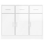 Glossy white engineered wood sideboard 91x28x75 cm by vidaXL, Sideboards - Ref: Foro24-823010, Price: 136,55 €, Discount: %