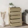 Sonoma oak plywood chest of drawers 60x36x103 cm by vidaXL, Drawers - Ref: Foro24-823019, Price: 95,12 €, Discount: %