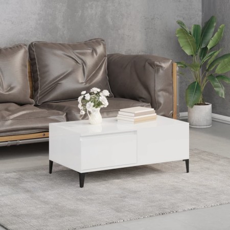 Couchtisch aus glänzend weißem Sperrholz, 90 x 50 x 36,5 cm von vidaXL, Couchtisch - Ref: Foro24-821118, Preis: 50,55 €, Raba...