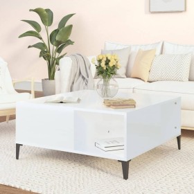 Plywood white glossy coffee table 80x80x36.5 cm by vidaXL, Coffee table - Ref: Foro24-821102, Price: 72,64 €, Discount: %