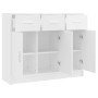 Aparador de madera de ingeniería blanco 91x28x75 cm de vidaXL, Aparadores - Ref: Foro24-823008, Precio: 132,56 €, Descuento: %