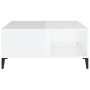 Plywood white glossy coffee table 80x80x36.5 cm by vidaXL, Coffee table - Ref: Foro24-821102, Price: 72,55 €, Discount: %