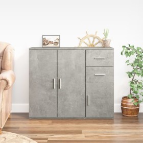 Aparador de madera contrachapada gris hormigón 91x29,5x75 cm de vidaXL, Aparadores - Ref: Foro24-823273, Precio: 82,92 €, Des...