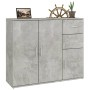 Betongraues Sperrholz-Sideboard 91 x 29,5 x 75 cm von vidaXL, Sideboards - Ref: Foro24-823273, Preis: 78,77 €, Rabatt: %