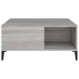 Sonoma gray plywood coffee table 80x80x36.5 cm by vidaXL, Coffee table - Ref: Foro24-821106, Price: 50,80 €, Discount: %