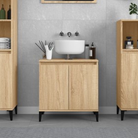 Sonoma oak plywood washbasin cabinet 58x33x60 cm by vidaXL, bathroom vanities - Ref: Foro24-821263, Price: 57,99 €, Discount: %