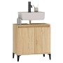 Sonoma oak plywood washbasin cabinet 58x33x60 cm by vidaXL, bathroom vanities - Ref: Foro24-821263, Price: 56,77 €, Discount: %