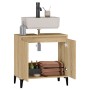 Sonoma oak plywood washbasin cabinet 58x33x60 cm by vidaXL, bathroom vanities - Ref: Foro24-821263, Price: 56,77 €, Discount: %