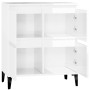 Hochglanzweißes Sperrholz-Sideboard 60x35x70 cm von vidaXL, Sideboards - Ref: Foro24-821166, Preis: 67,93 €, Rabatt: %