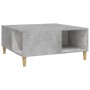 Mesa de centro madera contrachapada gris hormigón 80x80x36,5 cm de vidaXL, Mesas de centro - Ref: Foro24-821096, Precio: 46,8...