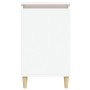 Mesitas de noche 2 uds madera contrachapada blanco 40x35x70 cm de vidaXL, Mesitas de noche - Ref: Foro24-819629, Precio: 93,2...