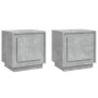 Bedside tables 2 pcs concrete gray wood 44x35x45 cm by vidaXL, Nightstands - Ref: Foro24-819845, Price: 55,56 €, Discount: %