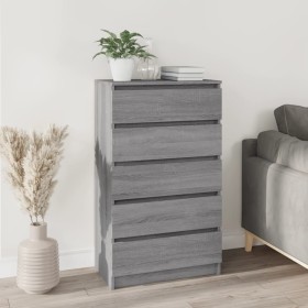 Kommode aus grauem Sonoma-Sperrholz, 60 x 36 x 103 cm von vidaXL, Schubladen - Ref: Foro24-823022, Preis: 123,09 €, Rabatt: %