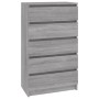 Cajonera de madera contrachapada gris Sonoma 60x36x103 cm de vidaXL, Cajoneras - Ref: Foro24-823022, Precio: 123,09 €, Descue...