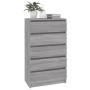 Cajonera de madera contrachapada gris Sonoma 60x36x103 cm de vidaXL, Cajoneras - Ref: Foro24-823022, Precio: 123,09 €, Descue...