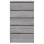 Cajonera de madera contrachapada gris Sonoma 60x36x103 cm de vidaXL, Cajoneras - Ref: Foro24-823022, Precio: 123,09 €, Descue...