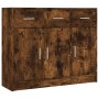 Aparador madera de ingeniería roble ahumado 91x28x75 cm de vidaXL, Aparadores - Ref: Foro24-823013, Precio: 100,81 €, Descuen...