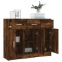 Aparador madera de ingeniería roble ahumado 91x28x75 cm de vidaXL, Aparadores - Ref: Foro24-823013, Precio: 100,81 €, Descuen...