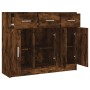 Aparador madera de ingeniería roble ahumado 91x28x75 cm de vidaXL, Aparadores - Ref: Foro24-823013, Precio: 100,81 €, Descuen...